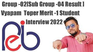 Group 02(Sub Group -04)Result Vyapam Topper Merit 1st Student Interview Selected Assistant Post 2022