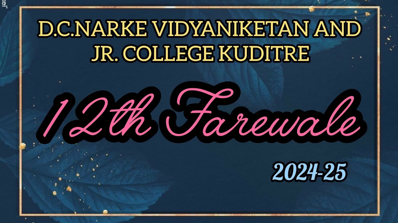 12th Students Farewell 2024~25 - YouTube