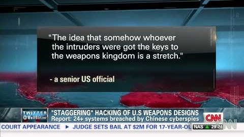 CNN - Report China gained US weapons secrets using cyberespionage