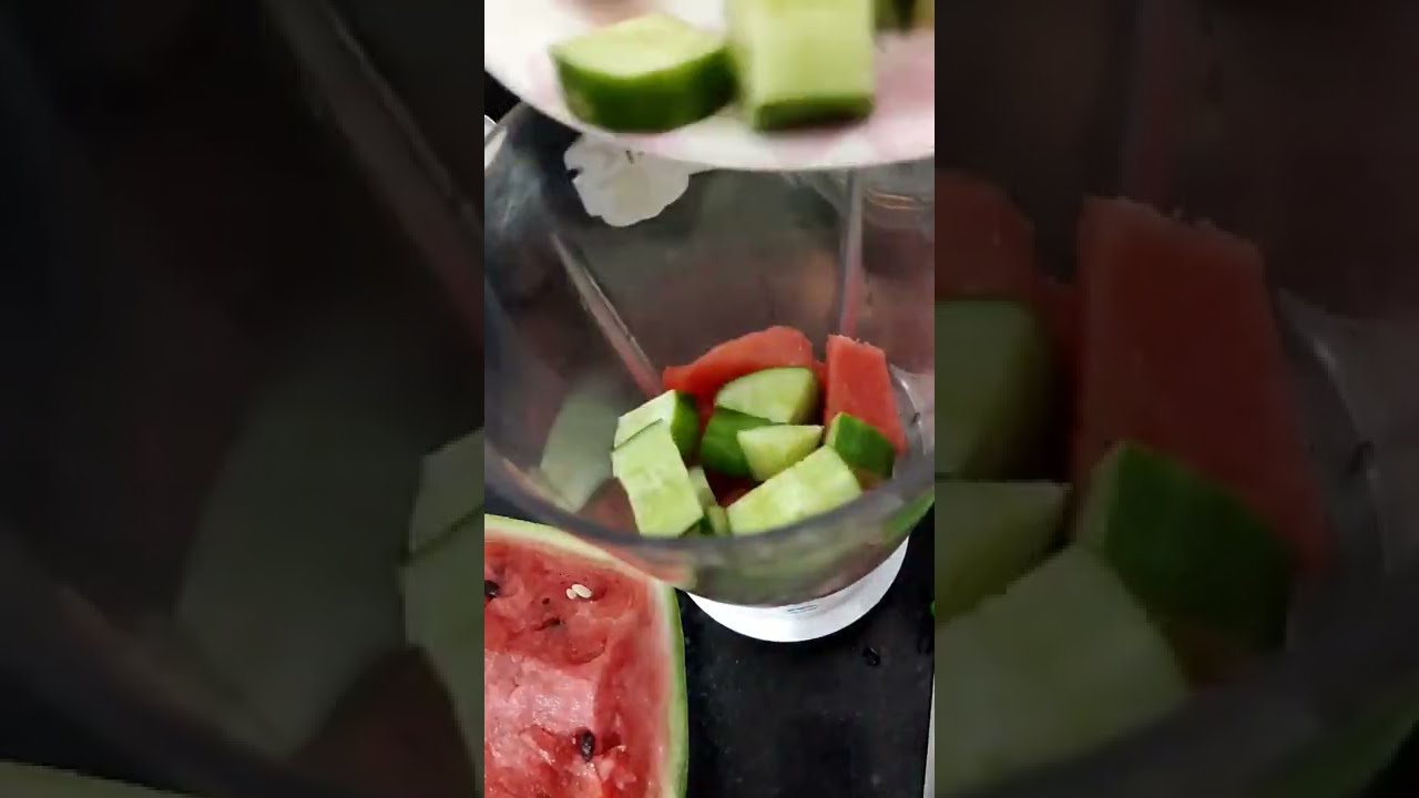 Watermelon And Cucumber Juice For Energy Debloating Healthy Recipe Shorts Healthylife