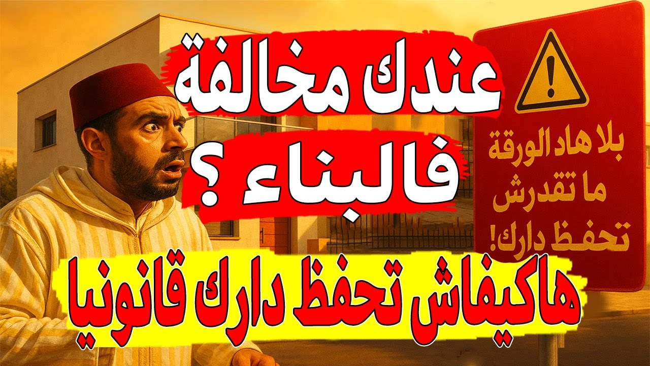 عندك مخالفة بناء؟ 🏠 ها كيفاش تسوّي الوضعية وتحفظ دارك