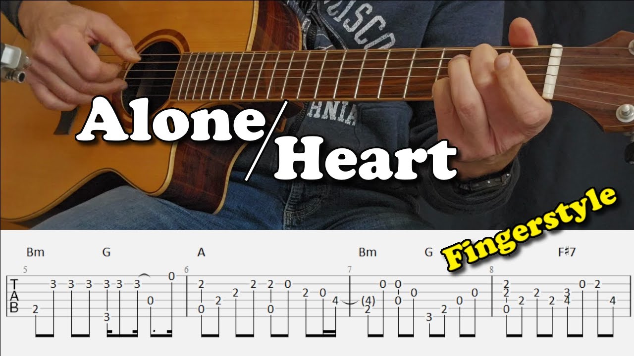 Alone - Heart - Fingerstyle Guitar Lesson I Tabs and Chords