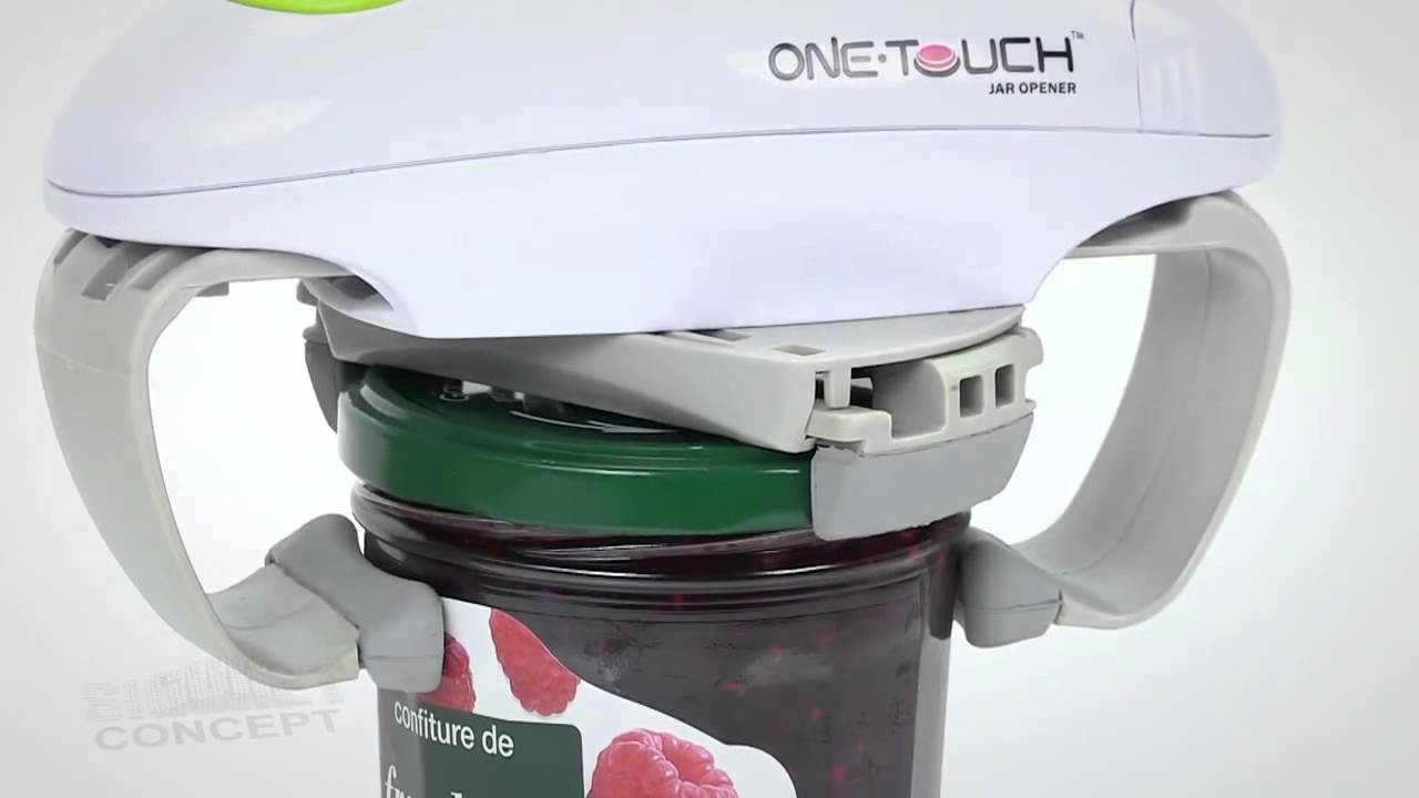 One Touch KC12 Ouvre-Boîtes Mains Libres Pour Bocaux En Verre - Ouverture Automatique Facile Et Rapide