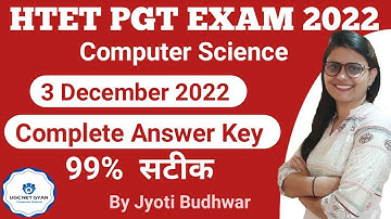 HTET PGT Computer Science Complete Answer Key (2022) | Jyoti Budhwar | UGC NET GYAN Computer Science