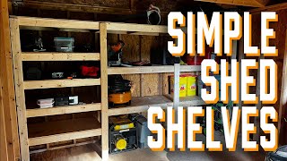 Simple Shed Storage Shelves