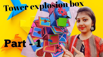 Tower explosion box tutorial part - 1 | gift idea | diy @Rumpa