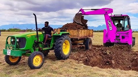 JCB 3dx Backhoe Maschine fully Loading Mud in Mahindra 475 JCB miti khudai #jcb #jcbvideos #farming