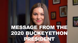 Message from BuckeyeThon's President | 2020 Nina Ryan
