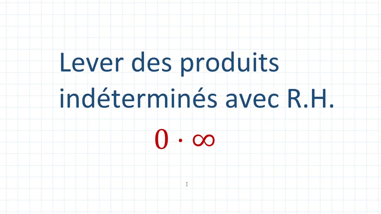 Les limites et la règle de L'Hospital