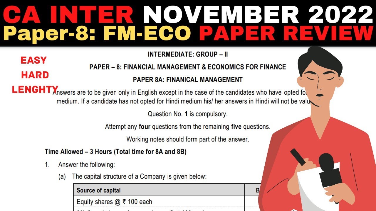 CA Inter November 2022 Exams Paper8 FMECO PAPER Review Honest