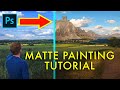 How to create DIGITAL MATTE PAINTINGS in your films | Photoshop &amp; After Effects tutorial