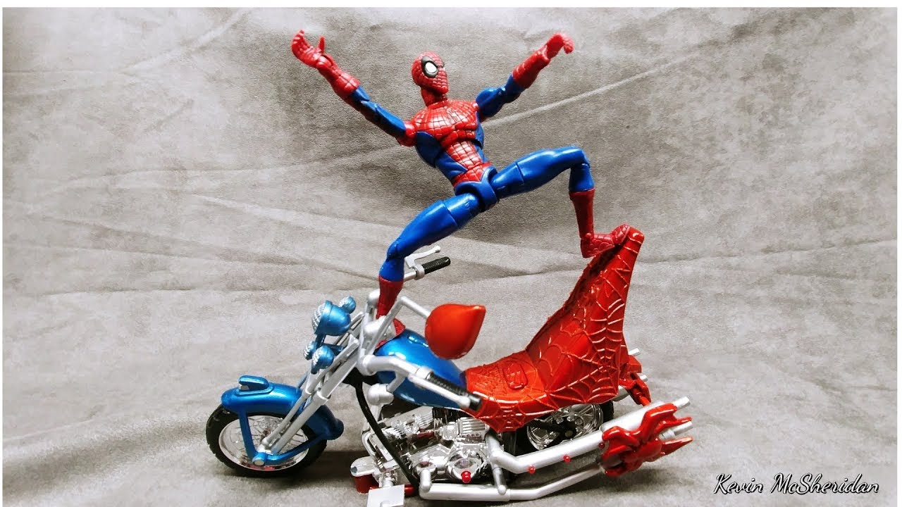 moto spiderman toy biz 2002 motocicleta choper - Acheter Figurines