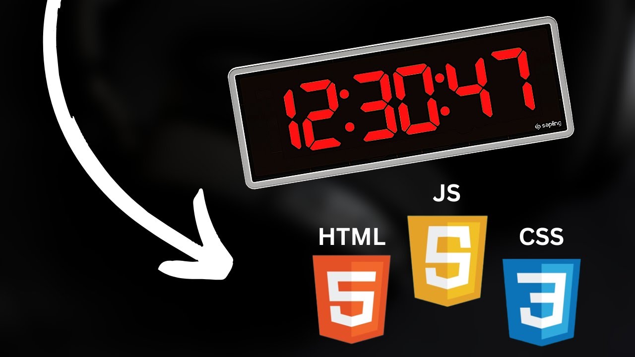 How to Create a Digital Clock Using HTML CSS & JS - YouTube