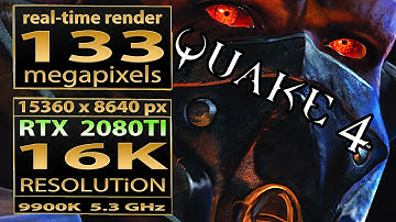 Quake 4 16K gameplay | q4 16K resolution | RTX 2080 TI | Quake4 16K