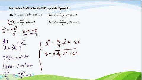 Initial Value Problem-explicitly Solution 23