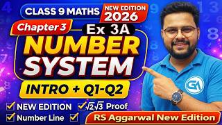 Class 9 Maths RS Aggarwal New Edition 🔥2026 | Chapter 3 Number System | Introduction &amp; Ex 3A Q1–Q2