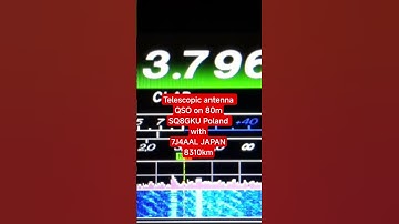 SQ8GKU with 7J4AAL JAPAN 80 meters on my telescopic balcony antenna 3,7MHz