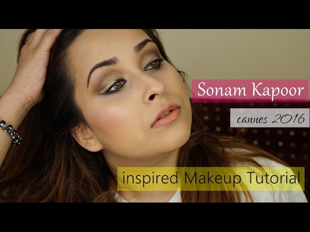 Mp4 Sonam Kapoor Xxx Photo - Sonam Kapoor Cannes 2016 Makeup Tutorial | Gold and Brown Liner - YouTube