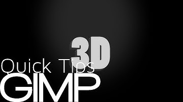 Gimp Quick Tips: 3D Text (Plugin)