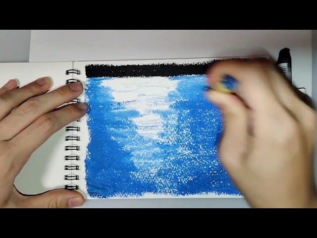 クレヨン】3色で光射す水面【描いてみた】 - YouTube