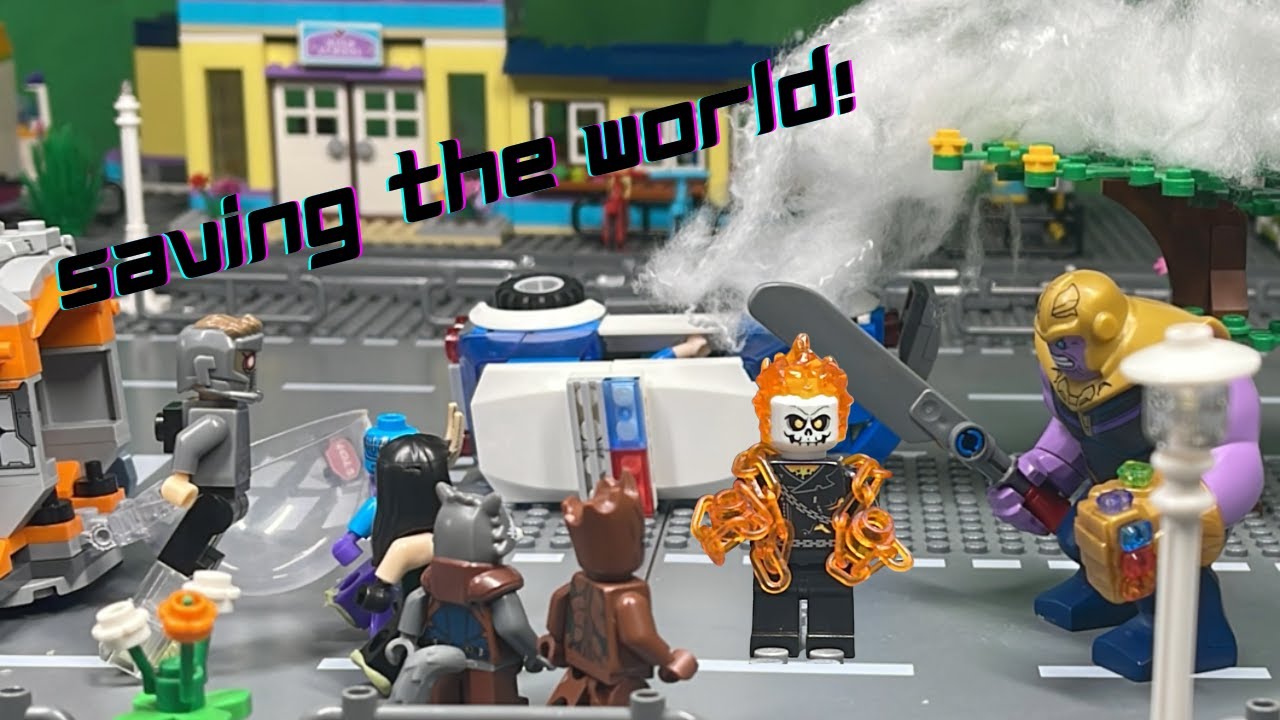 Lego Stop Motion Marvel Avengers Fight Thanos - YouTube