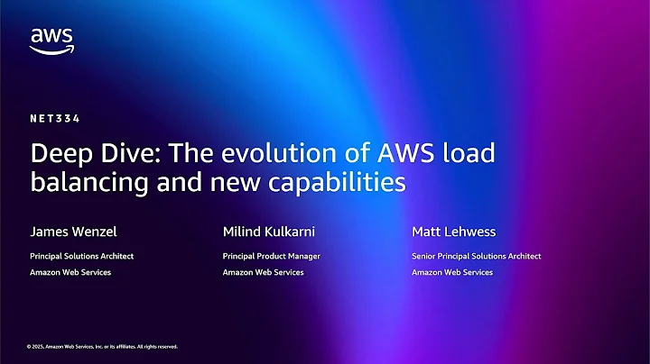 AWS re:Invent 2025 - Deep dive: The evolution of AWS load balancing and new capabilities (NET334)
