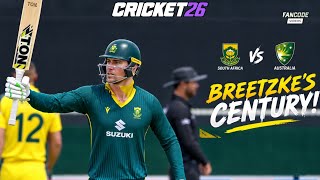 Breetzke Stunning Century | South Africa vs Australia 1st ODI Highlights | Cricket26 | Cricket World
