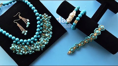PandaHall Easy DIY Jewelry Set Tutorial on Turquoise Beads