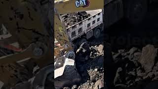 CAT 395 Huge Excavator Loading Overburden with Full Power! 💪🔥 #earthmoving #heavyequipment