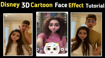 Disney 3D Cartoon Face Effect Reel Tutorial || Cartoon Disney Filter Instagram 2021 ||