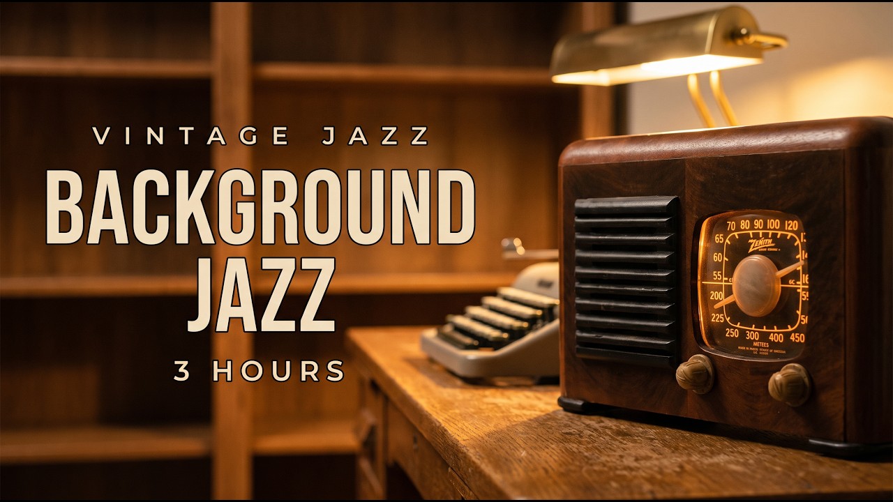Classic Jazz Background Music 📻 Warm 1940s Radio for Work | 3 Hours