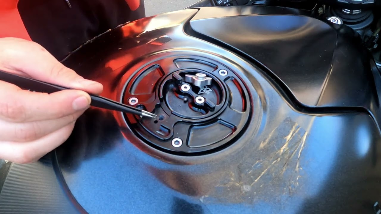 Vortex V3 Fuel Cap Lock Switch Install ZX14r - YouTube