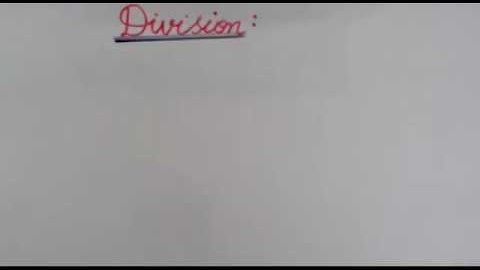 PVI MATHS LESSON # 50 DATED: 14/07/2020 TOPIC: INTRODUCTION OF DIVISION