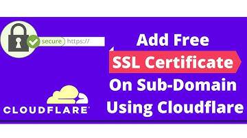 How to add SSL on Subdomain | How to add Cloudflare free SSL on subdomain