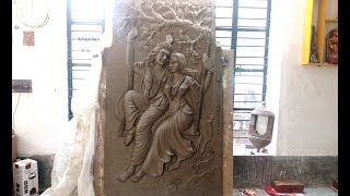 Radhakrishna Clay Mural Making Step by Step Process with Face || Art Tech