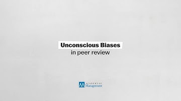 AOM Unconscious Biases In Peer Review