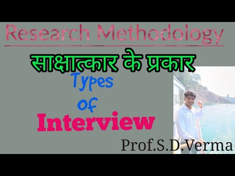 Research methodology, Types of interview, साक्षात्कार के प्रकार, प्रोफेसर सुखदेव