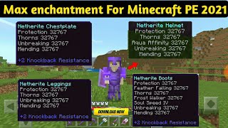 how to enchant sharpness 1000 in minecraft pe | Max enchantment in Minecraft Pe | Hindi | 2021 screenshot 1