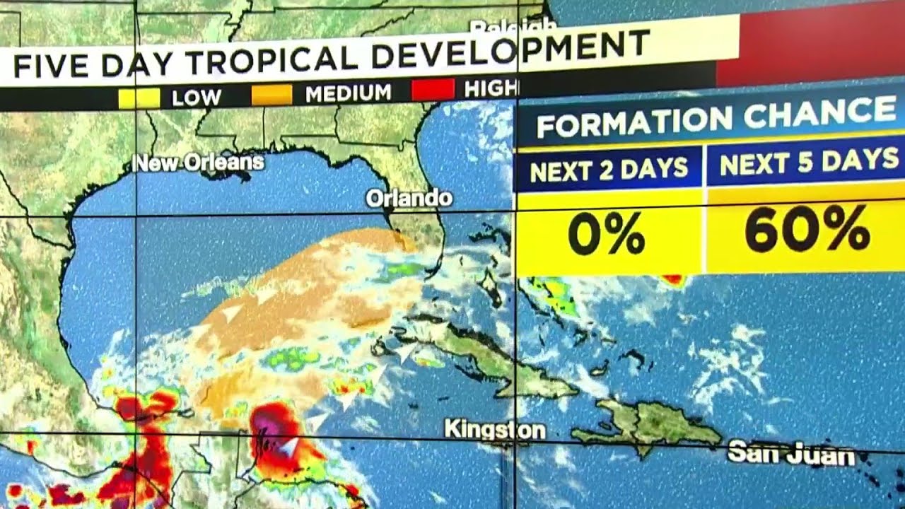 System has 60% chance of becoming tropical in Gulf of Mexico - YouTube