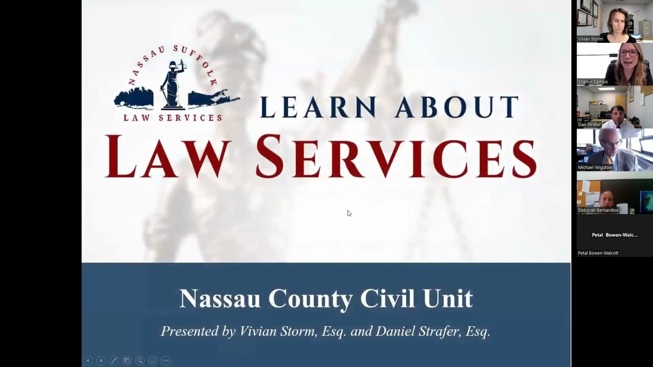 Learn About Law Services Featuring the Foreclosure Prevention and the Nassau Civil Units- May 2023