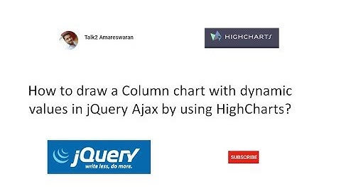 How to draw a column chart with dynamic values in JQuery AJAX by using Highcharts?