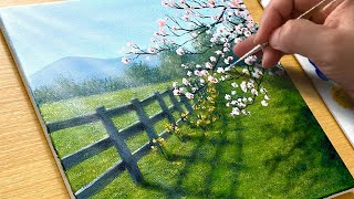 Easy Way to Paint a Spring Scene / Acrylic Painting for Beginners by Joony art 108,555 views 2 months ago 10 minutes, 50 seconds