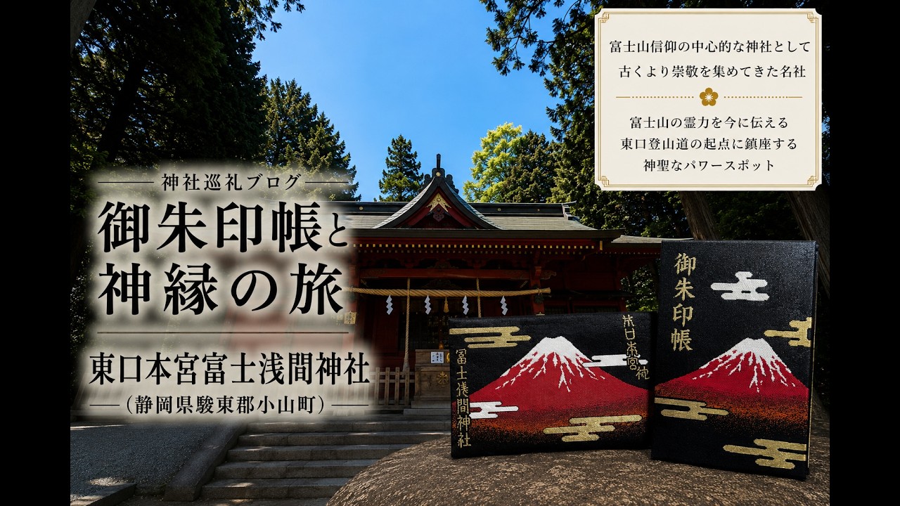 004⛩️ご朱印帳】東口本宮 冨士浅間神社（静岡県） - YouTube