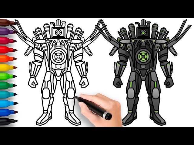 HOW TO DRAW UPGRADED SONAR TITAN  Skibidi Toilet Wars - Easy Step by Step  Drawing 