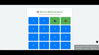 Memory Matching Game using chatgpt - Text To Reality No.2 #chatgpt