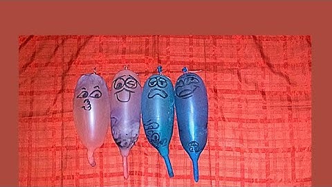 making slime with funny balloons-satisfying slime video 71