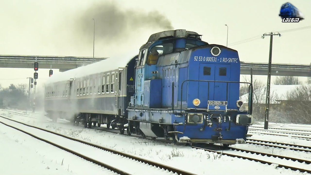 LDH1250 80-0531-1 & Mecanic Super Engineer in Zăpadă/Snow in Gara Satu Mare Station 20 January 2021