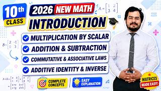 10th Class New Math 2026 | Operation on Matrices