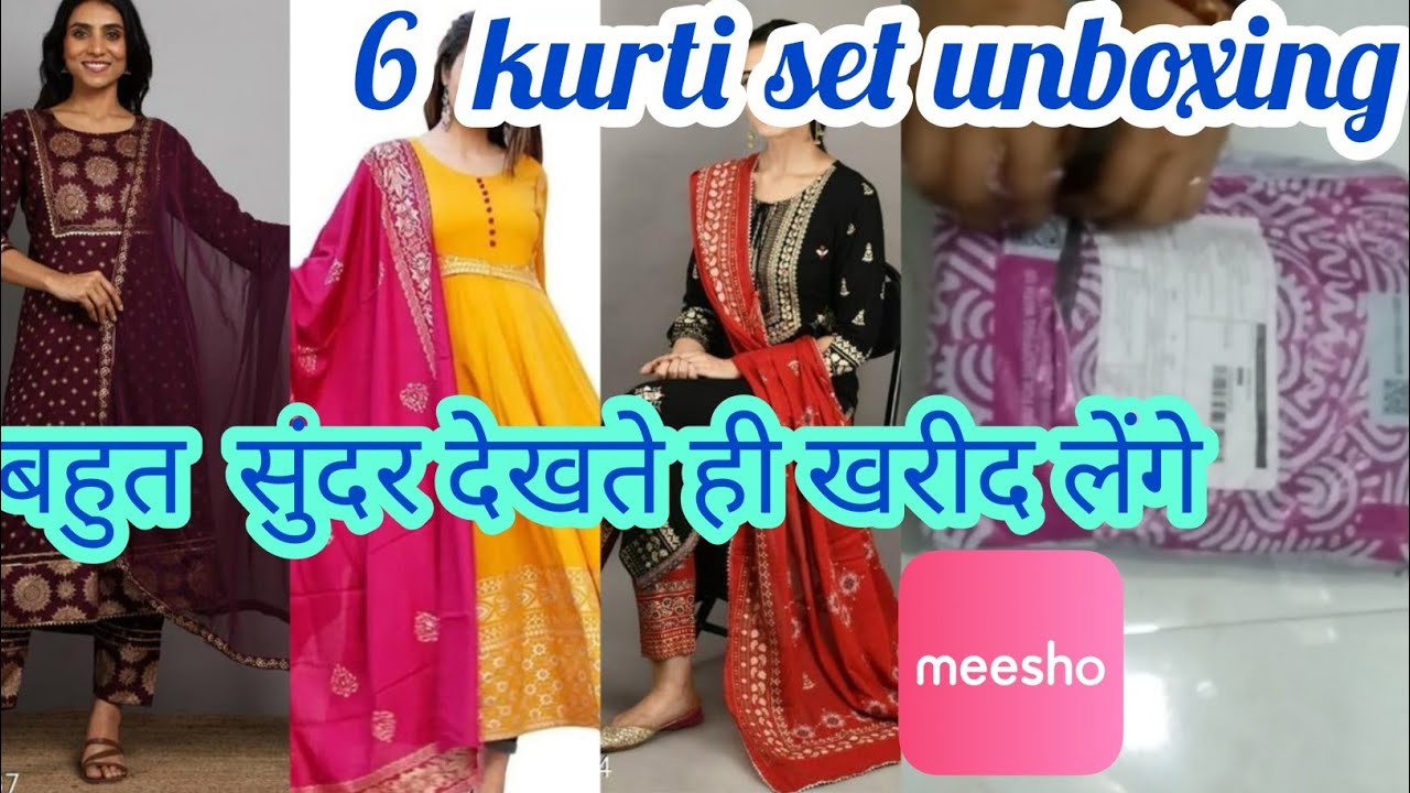 Meesho haul 💞 meesho anarkali kurti pant set unboxing 💞meesho kurti unboxing YouTube