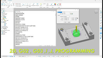 How to create programming G02,G03 | powermill 2D program G02, G03, I, J, tutorial in hindi